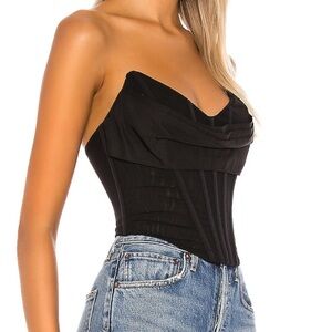 NBD Hailee Bustier Top Black XS